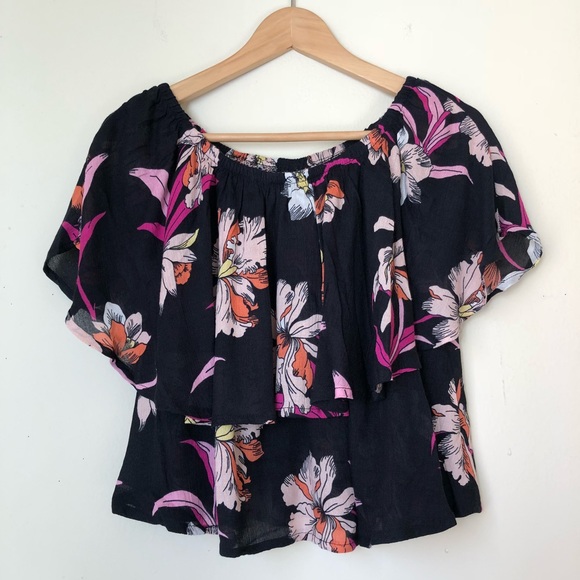 Japna Tops - floral off shoulder top fits more like a S